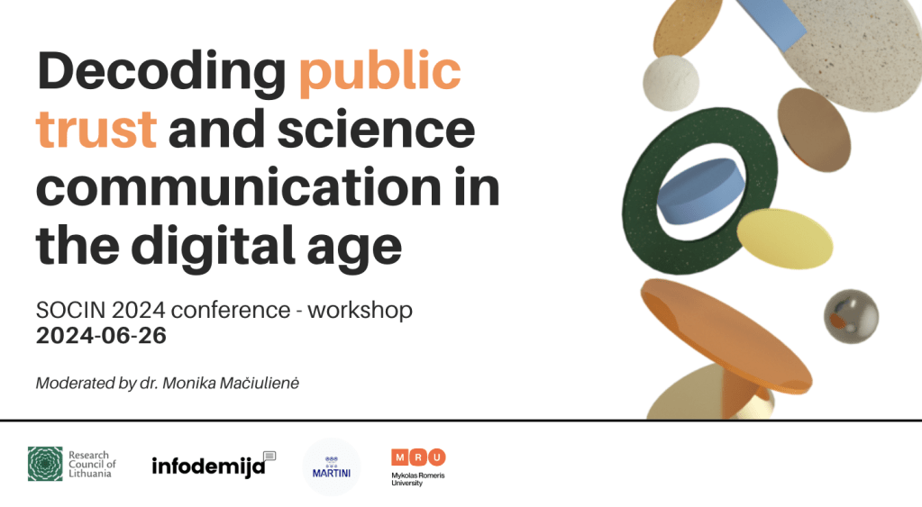 Mokslinė diskusija „Visuomenės pasitikėjimo mokslu ir mokslo komunikacijos reikšmė skaitmeniniame amžiuje“